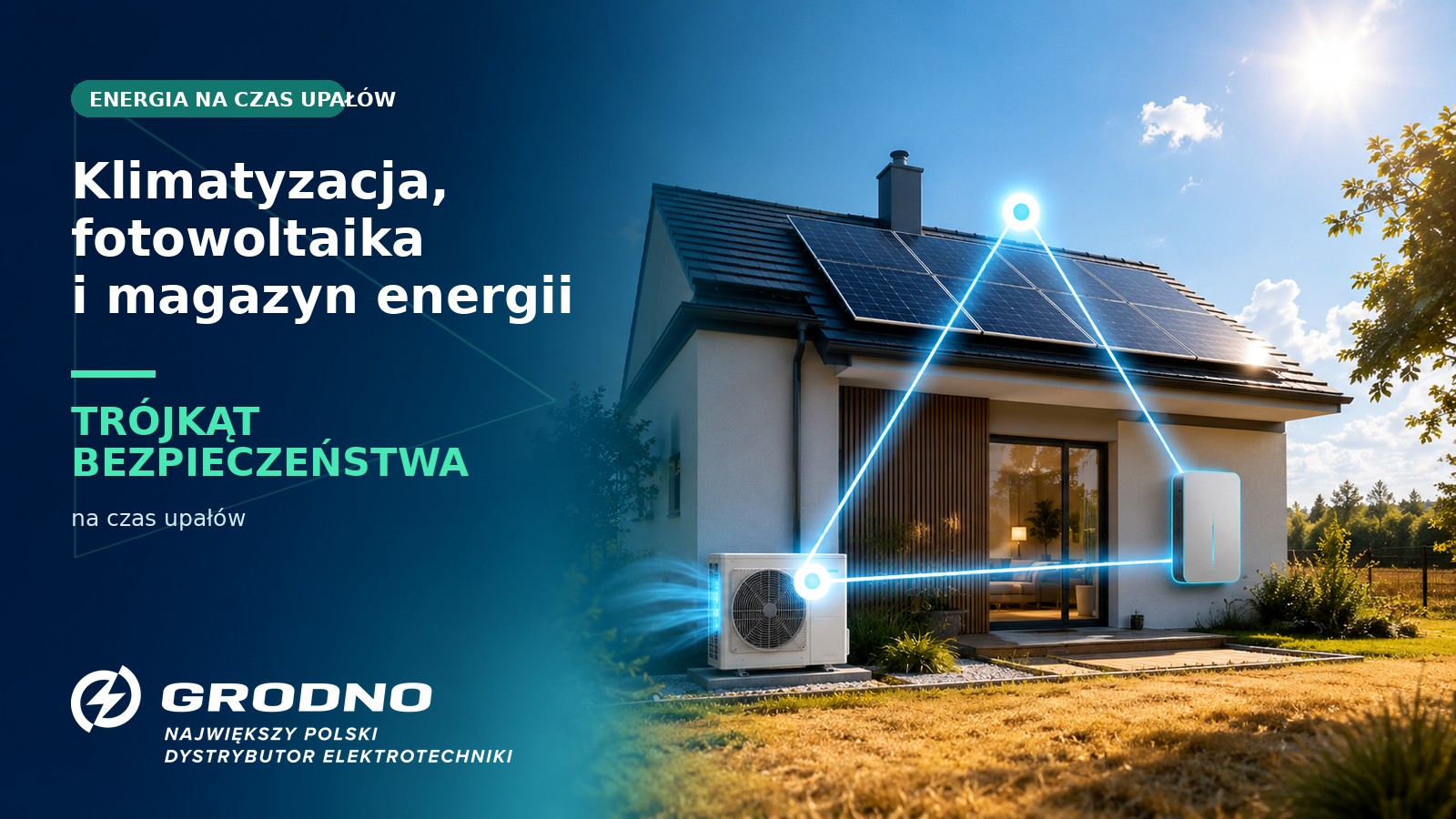 <p>Klimatyzacja, fotowoltaika i magazyn energii – trójkąt bezpieczeństwa na czas upałów</p>